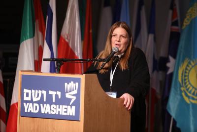 Dorit Novak, Director General of Yad Vashem, the World Holocaust Remembrance Center, welcomed the audience of top-level Jewish educators from around the world